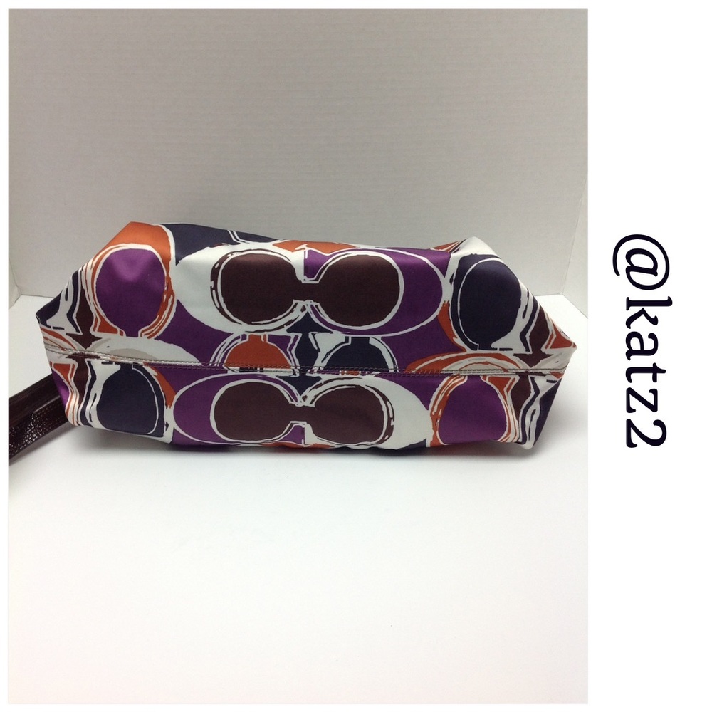 Coach Ashley Hand Drawn Scarf Print Convertible Hobo Purse - Picture 3 of 6